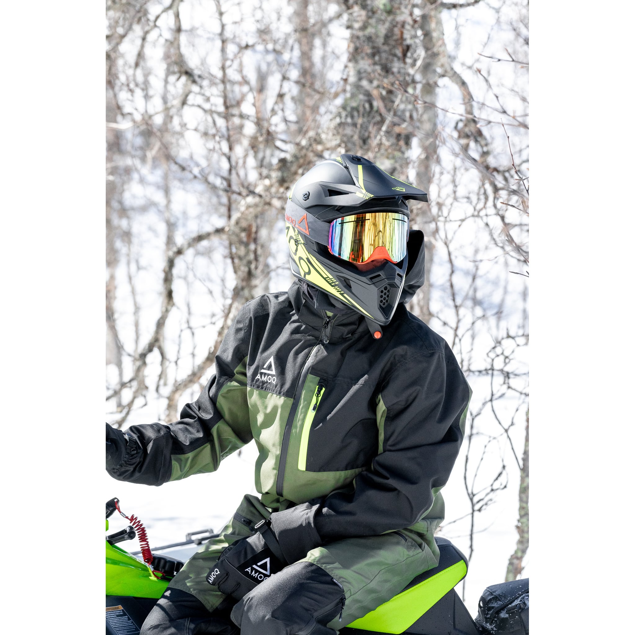 Amoq Dynamic haalari lämpövuorella, musta / vihreä / hi-vis - Image 3