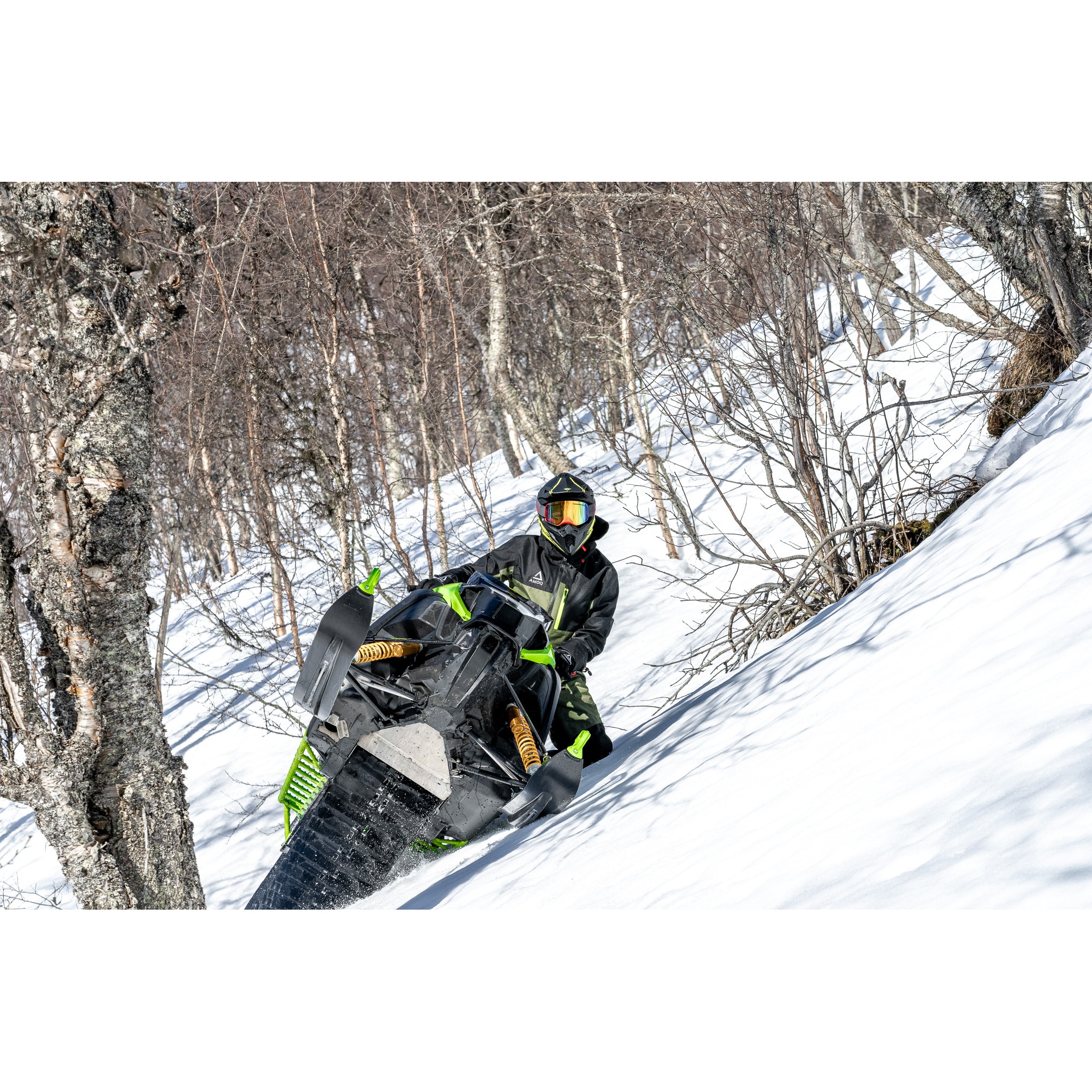 Amoq Dynamic haalari lämpövuorella, musta / vihreä / hi-vis - Image 4