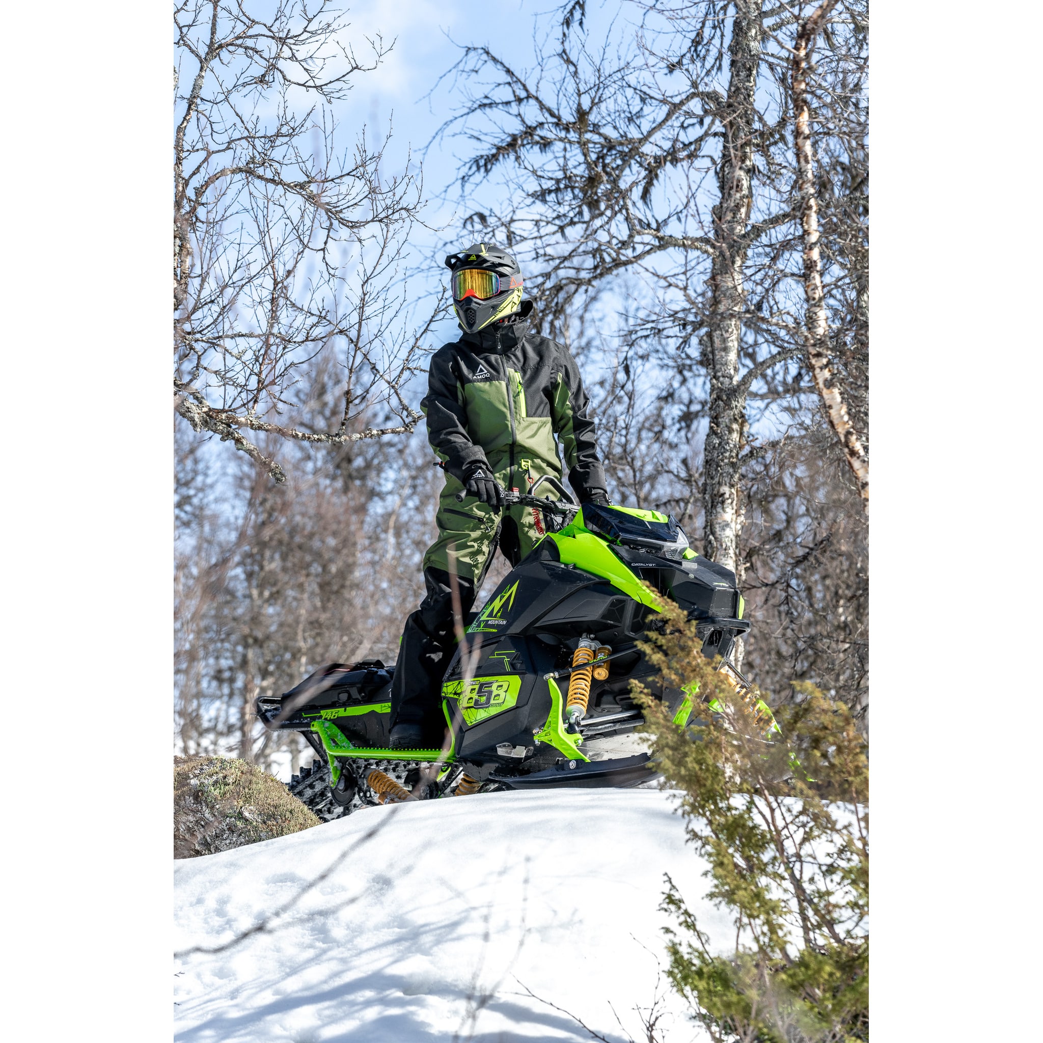 Amoq Dynamic haalari lämpövuorella, musta / vihreä / hi-vis - Image 5