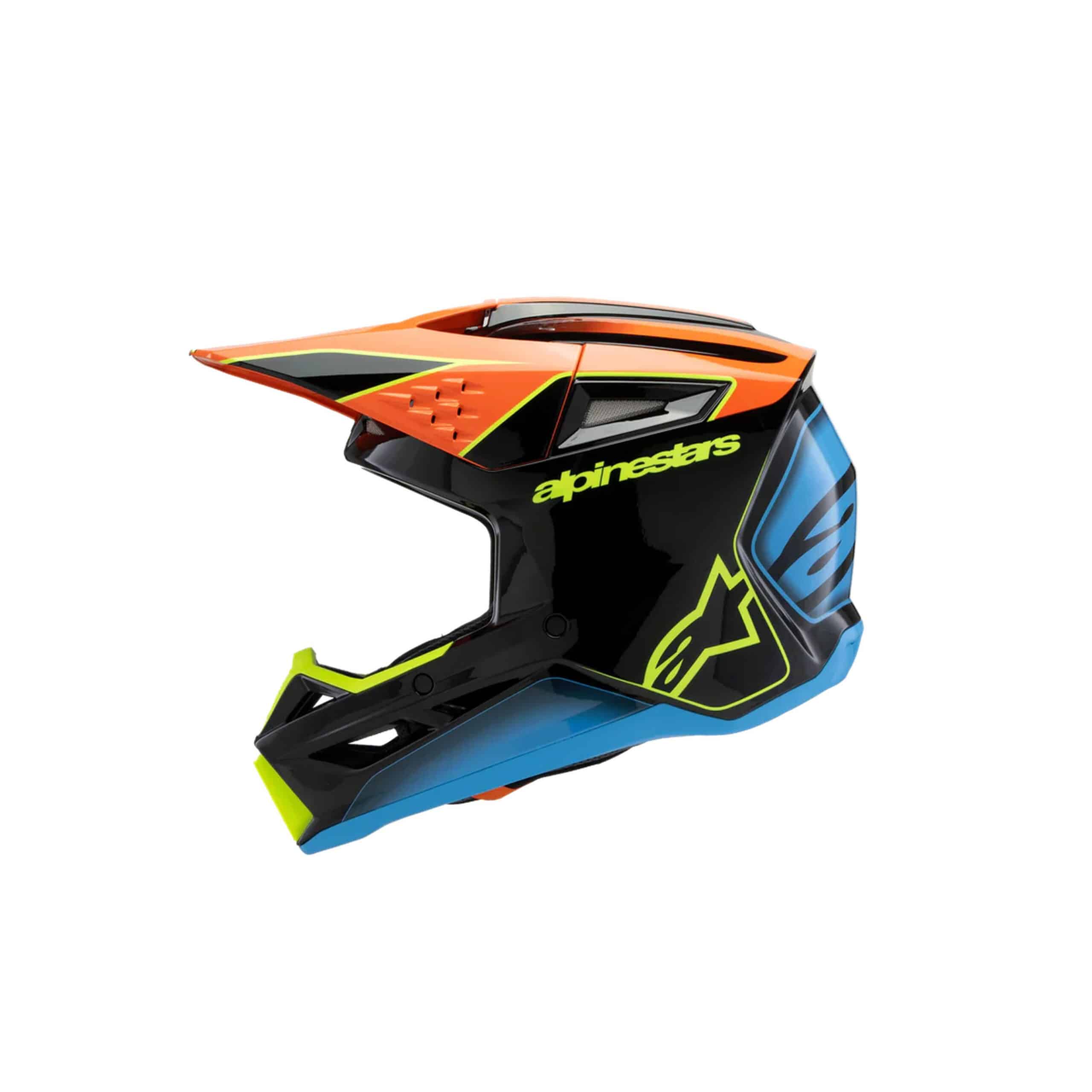 Alpinestars lasten kypärä SM3 Youth Fray, musta / oranssi / keltainen - Image 7
