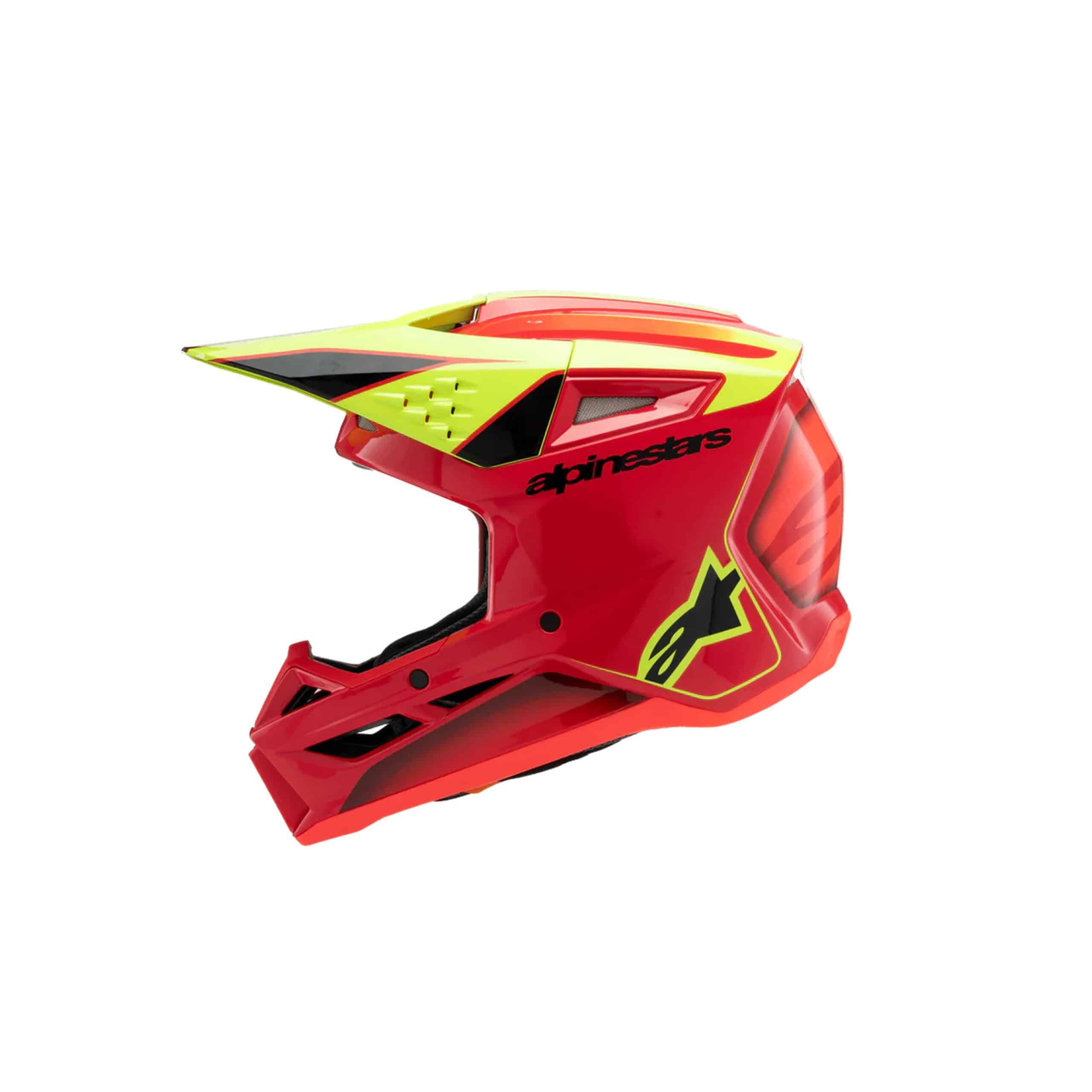 Alpinestars lasten kypärä SM3 Youth Fray, punainen / keltainen / musta - Image 7