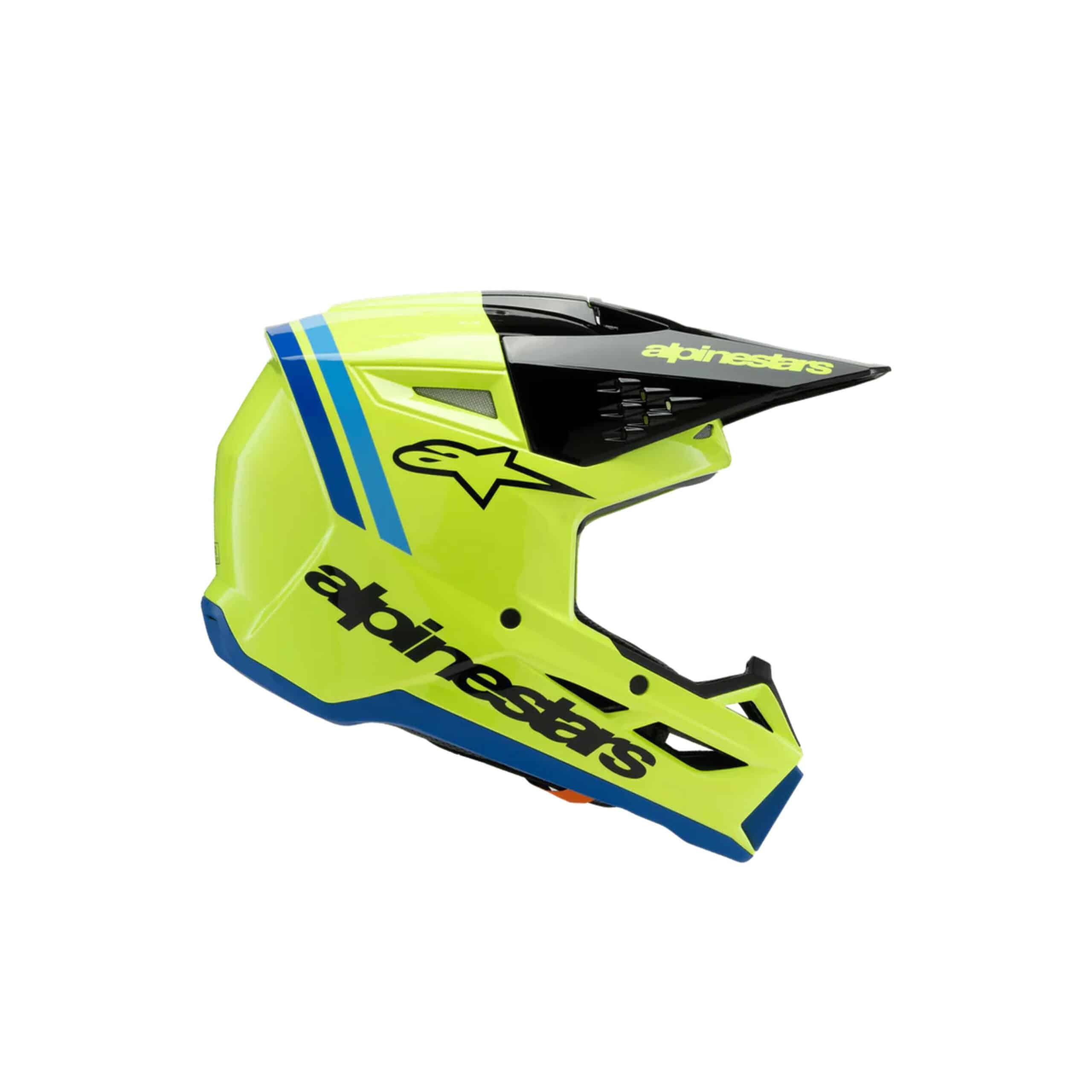 Alpinestars lasten kypärä SM3 Youth Radium keltainen / musta / sininen - Image 4