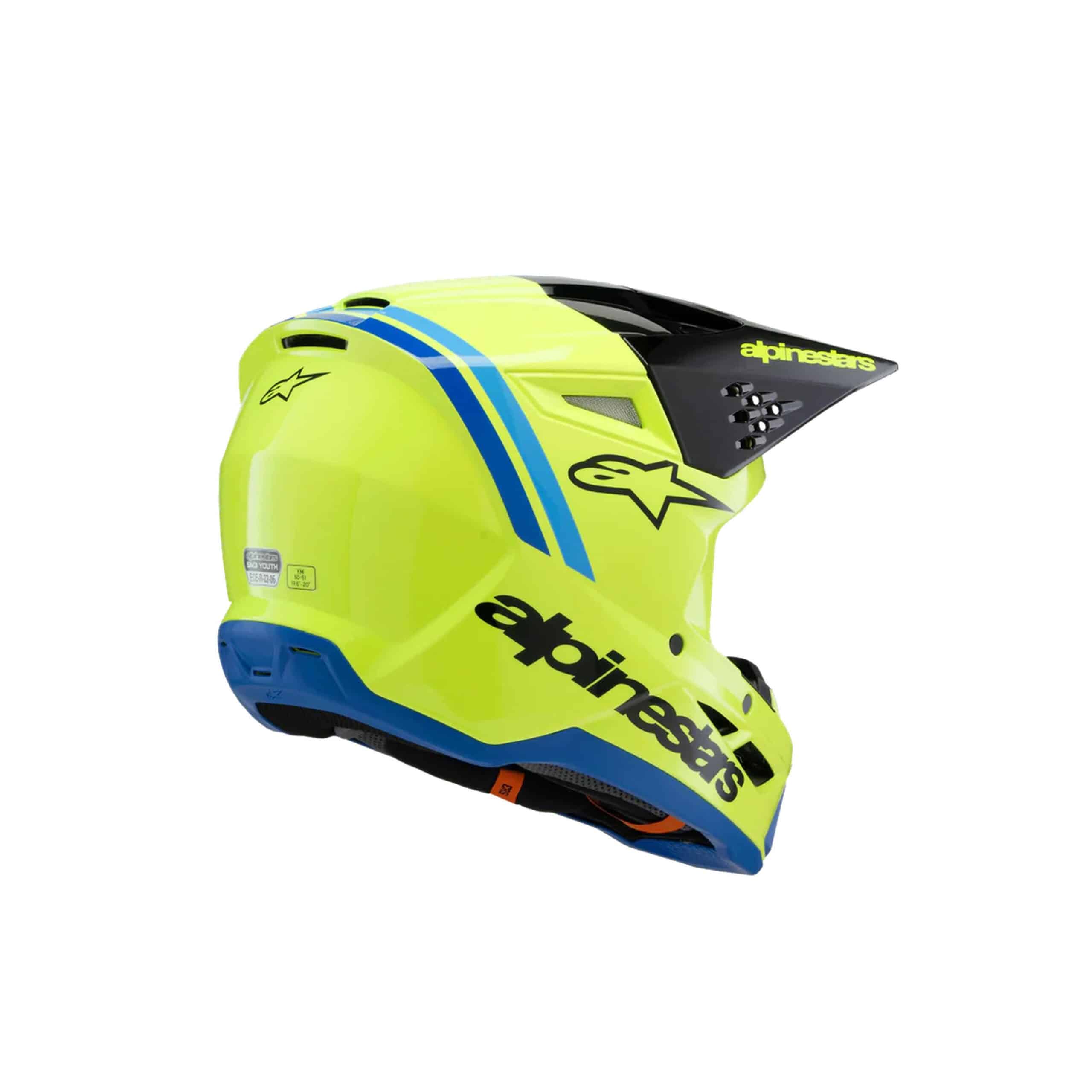 Alpinestars lasten kypärä SM3 Youth Radium keltainen / musta / sininen - Image 5