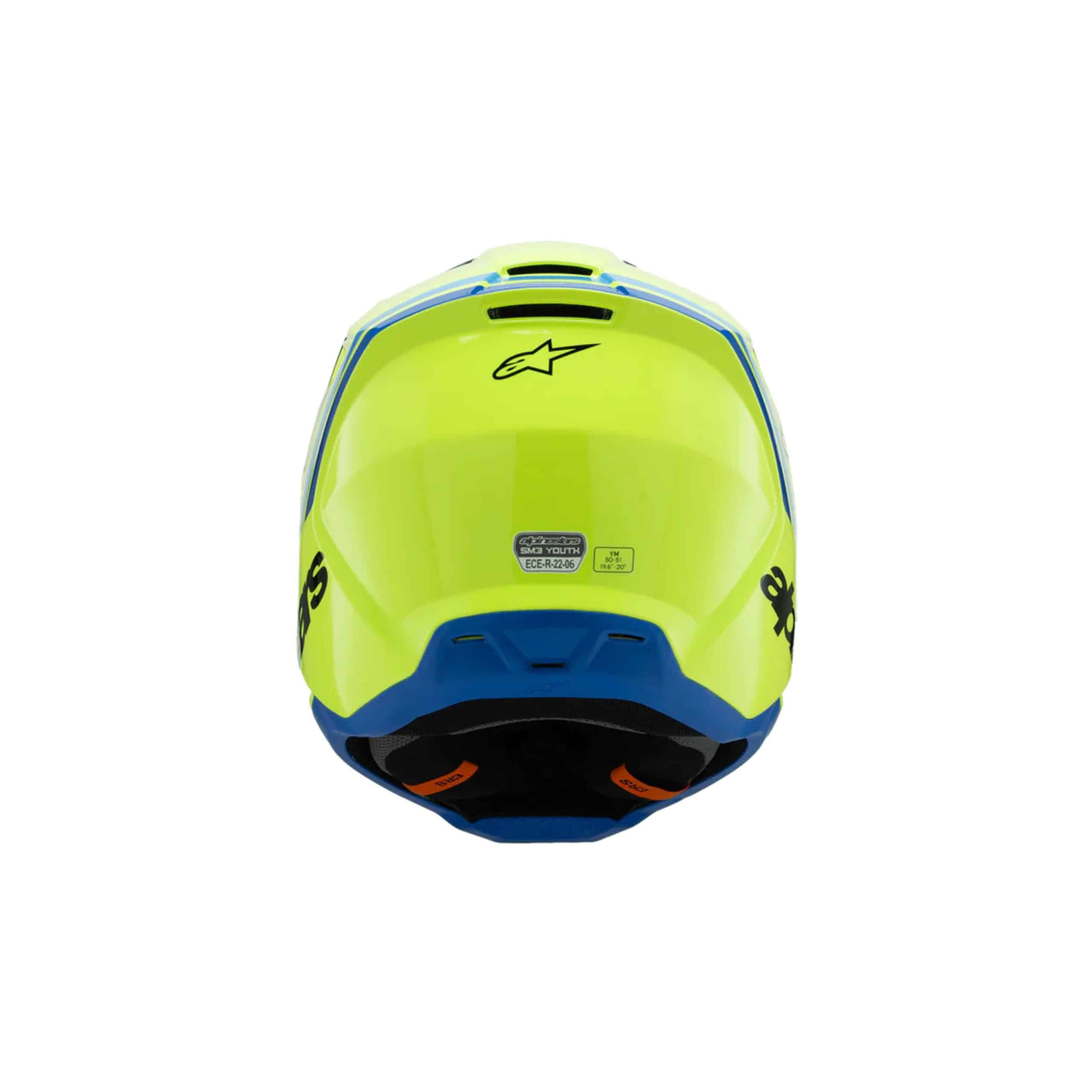 Alpinestars lasten kypärä SM3 Youth Radium keltainen / musta / sininen - Image 6