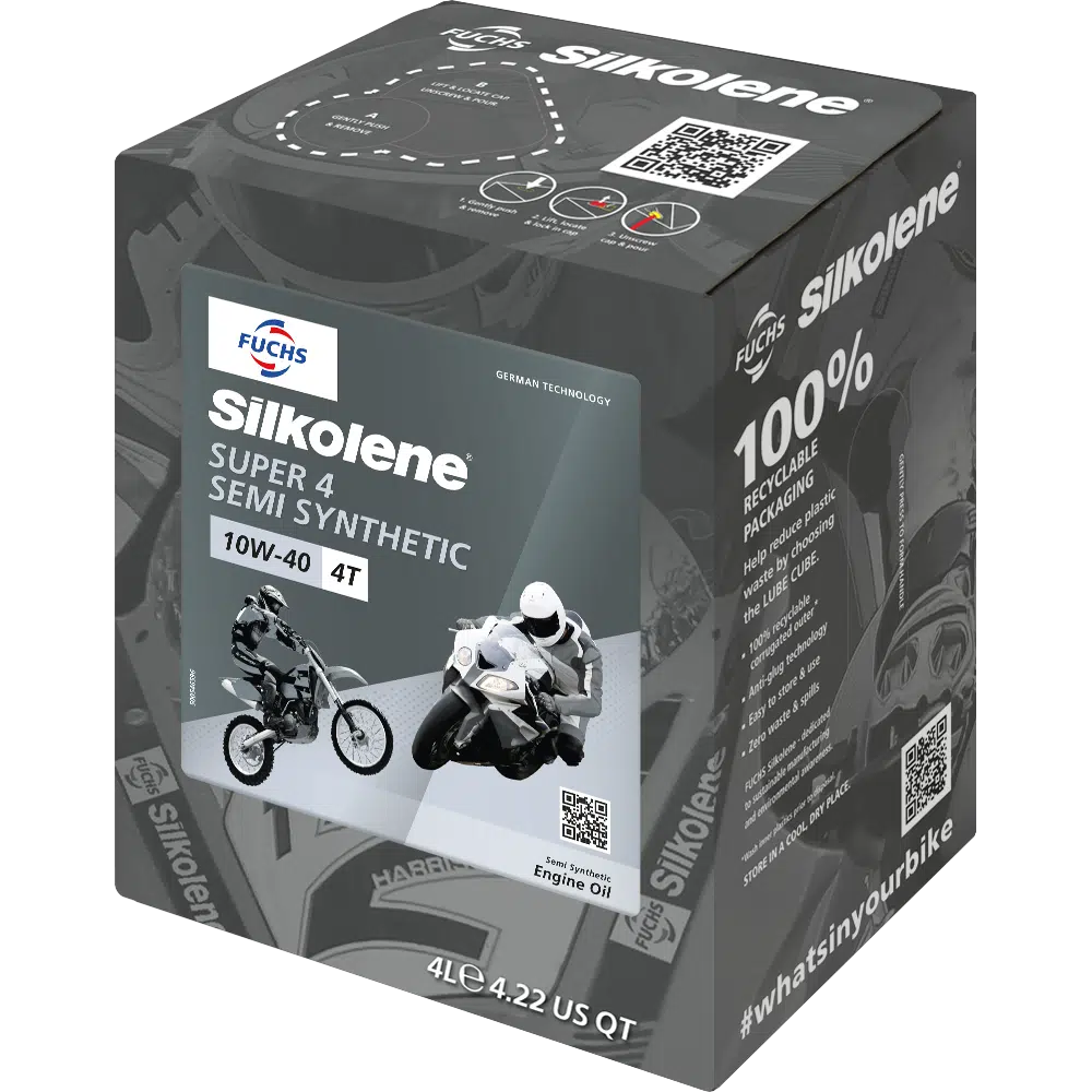 Silkolene Super 4 10W-40 4L CUBE (4) 551-104-004C